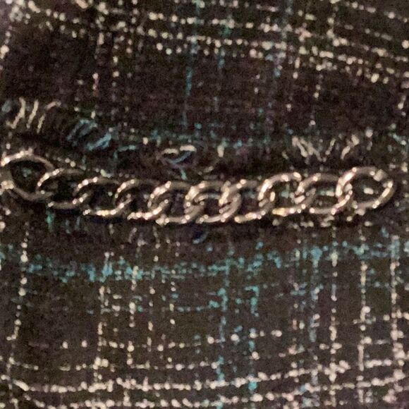 Laundry by Shelli Segal Plaid Chanel Style Dress Size 8 Chain Fringe Detail - Picture 11 of 16